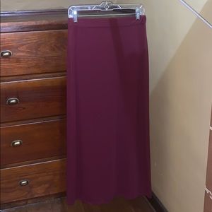 Burgundy maxi skirt
